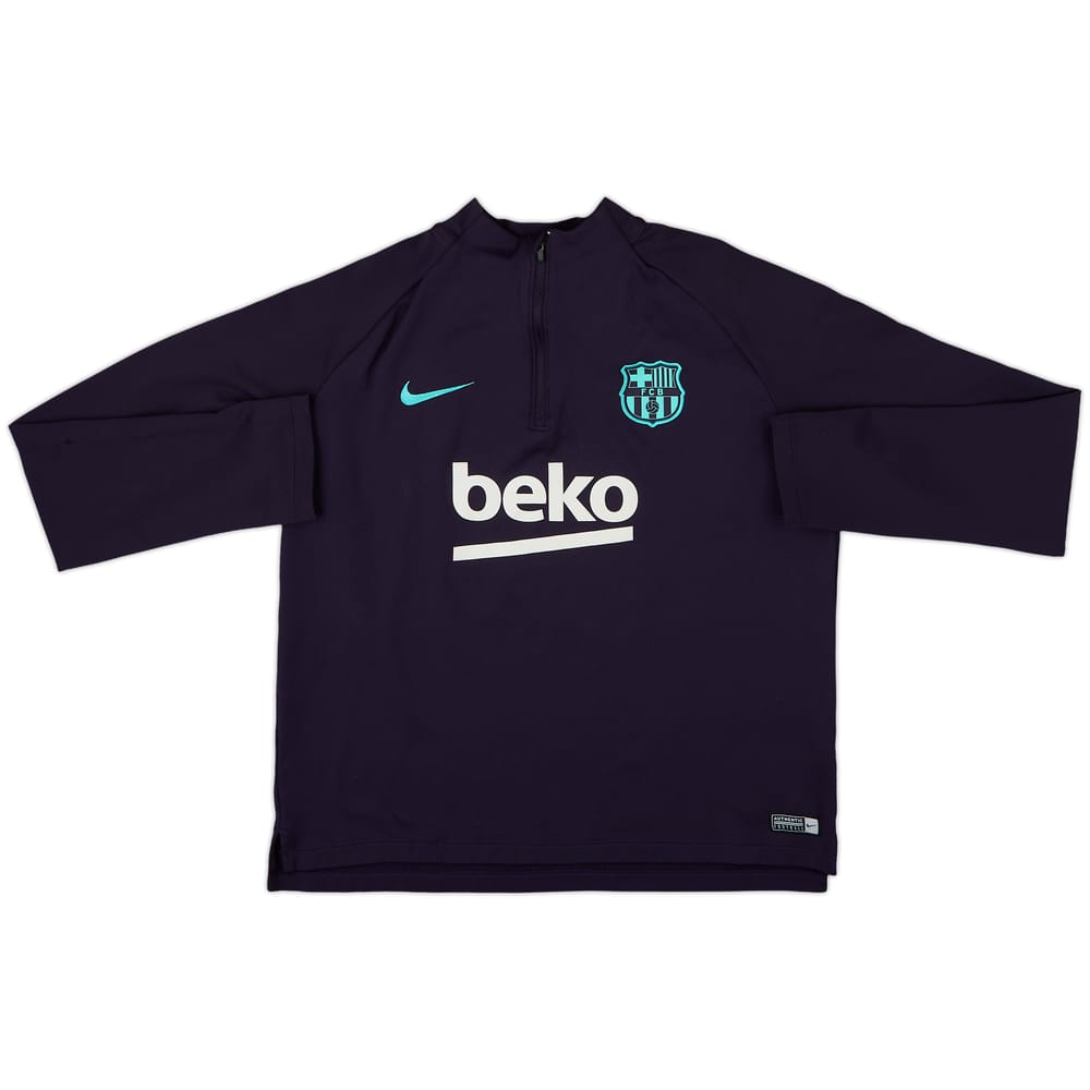2018-19 Barcelona Nike 1/4 Zip Drill Top - 8/10 - (XL.Boys)