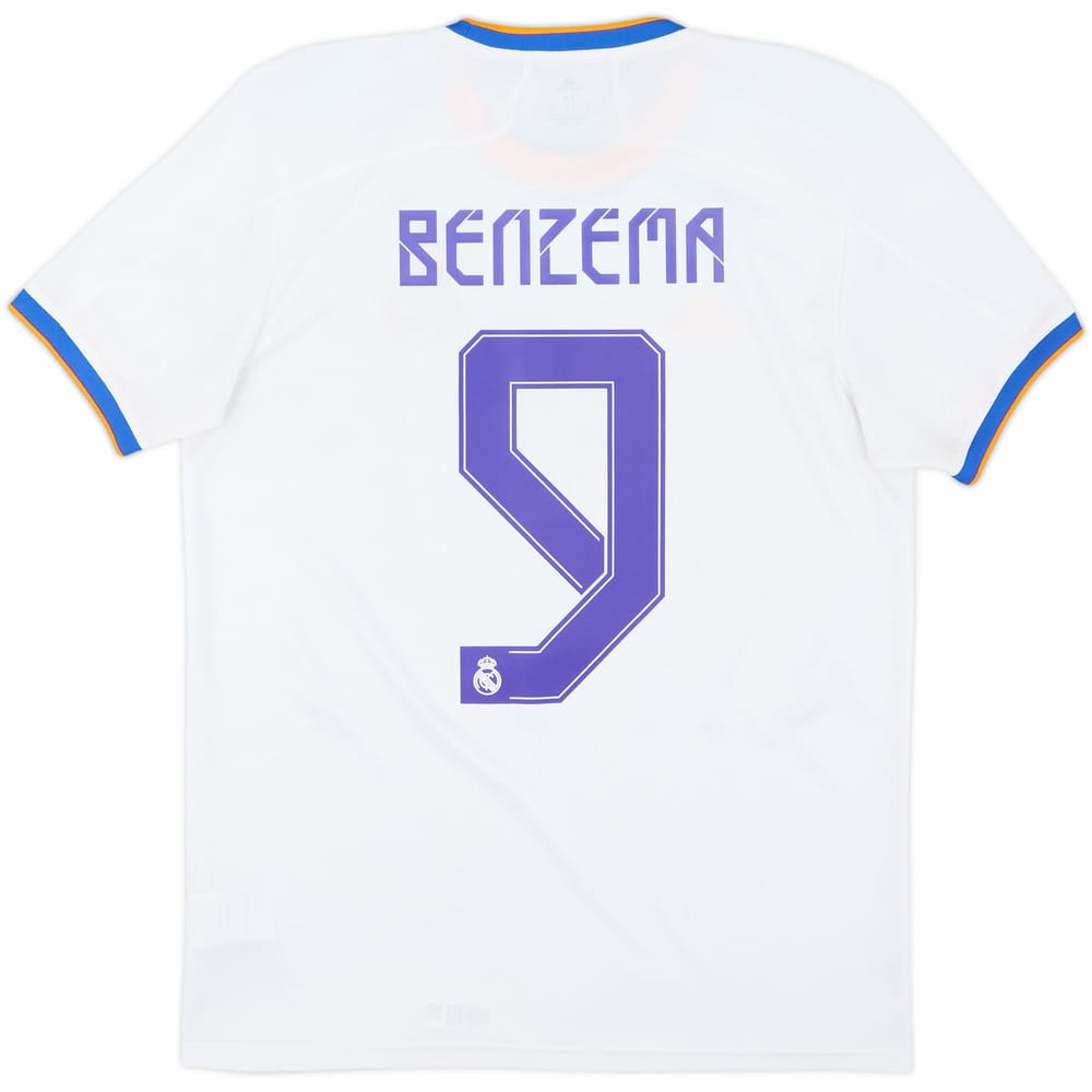 2021-22 Real Madrid Home Shirt Benzema #9 - 7/10 - (M)
