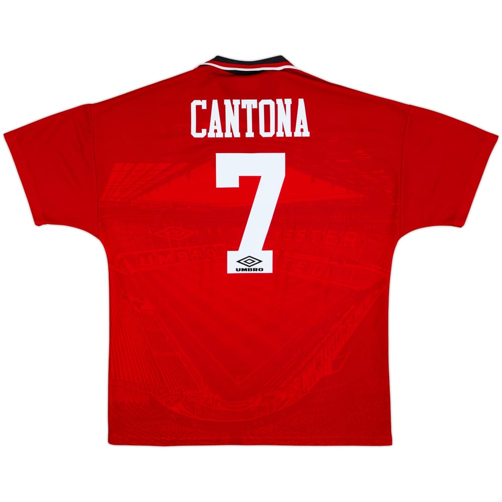 1994-96 Manchester United Home Shirt Cantona #7 - 8/10 - (XL)