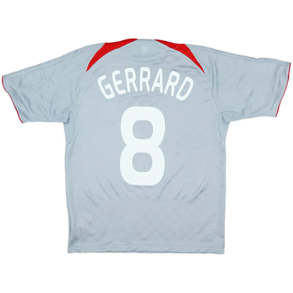 2008-09 Liverpool Away Shirt Gerrard #8 - 8/10 - (XL.Boys)