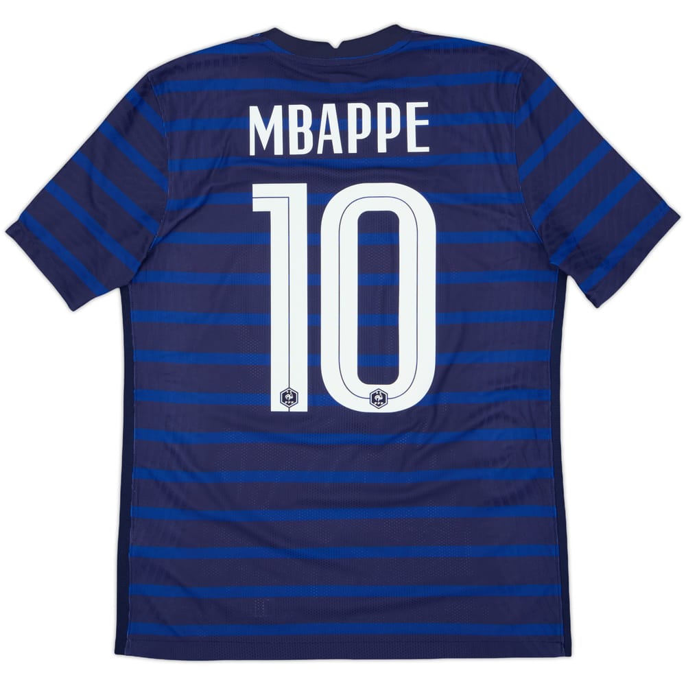 2020-21 France Authentic Home Shirt Mbappe #10 - 10/10 - (M)