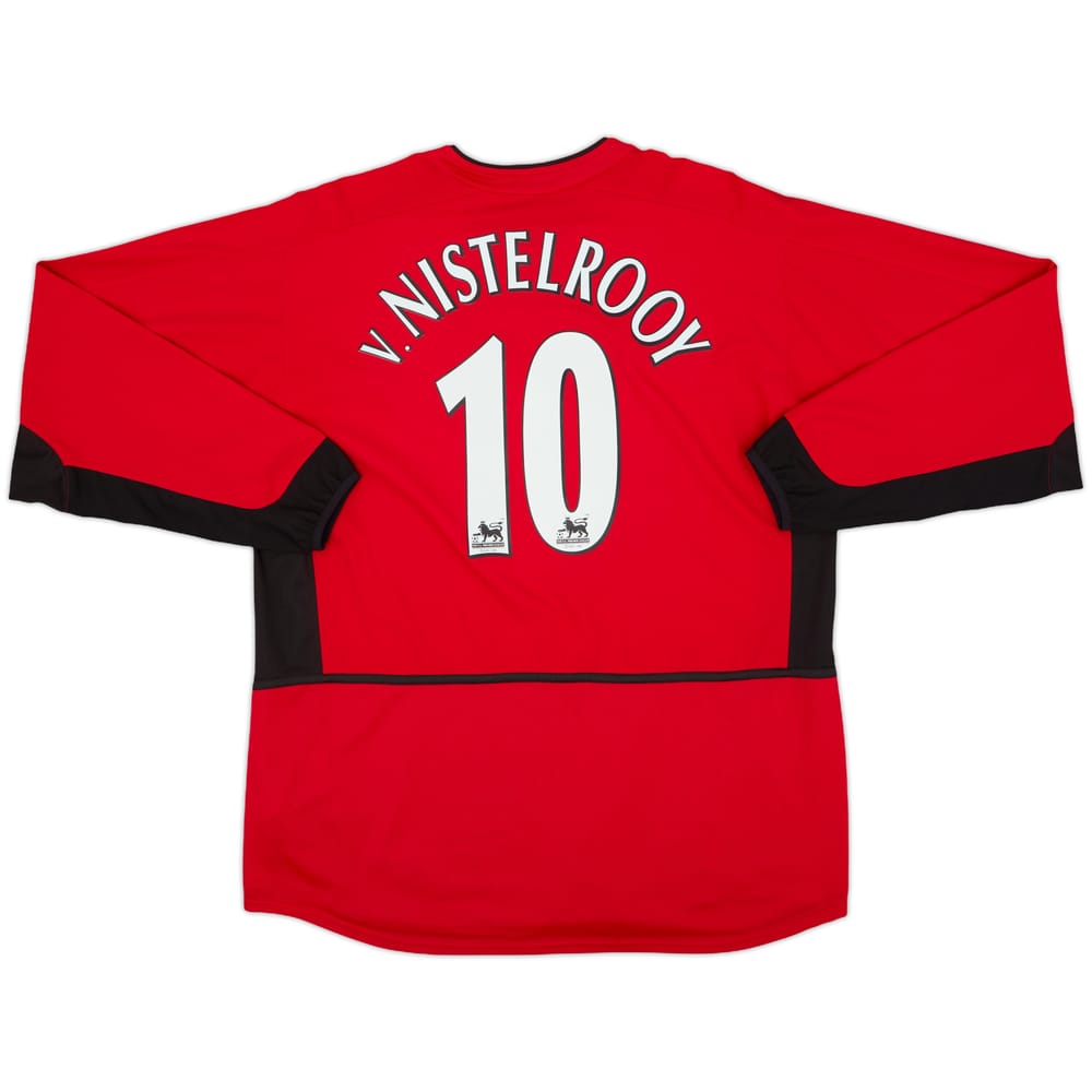 2002-04 Manchester United Home L/S Shirt v. Nistelrooy #10 - 9/10 - (XL)
