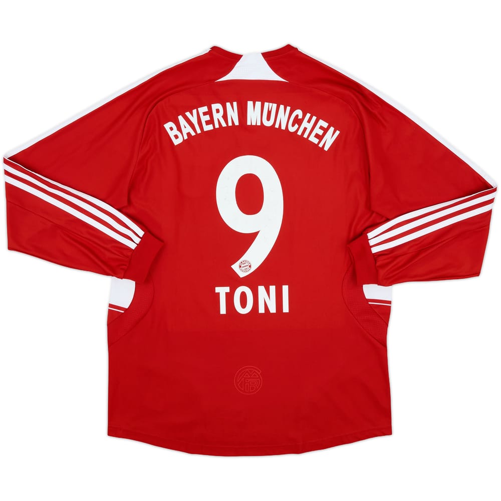 2007-08 Bayern Munich Home L/S Shirt Toni #9 - 8/10 - (M)