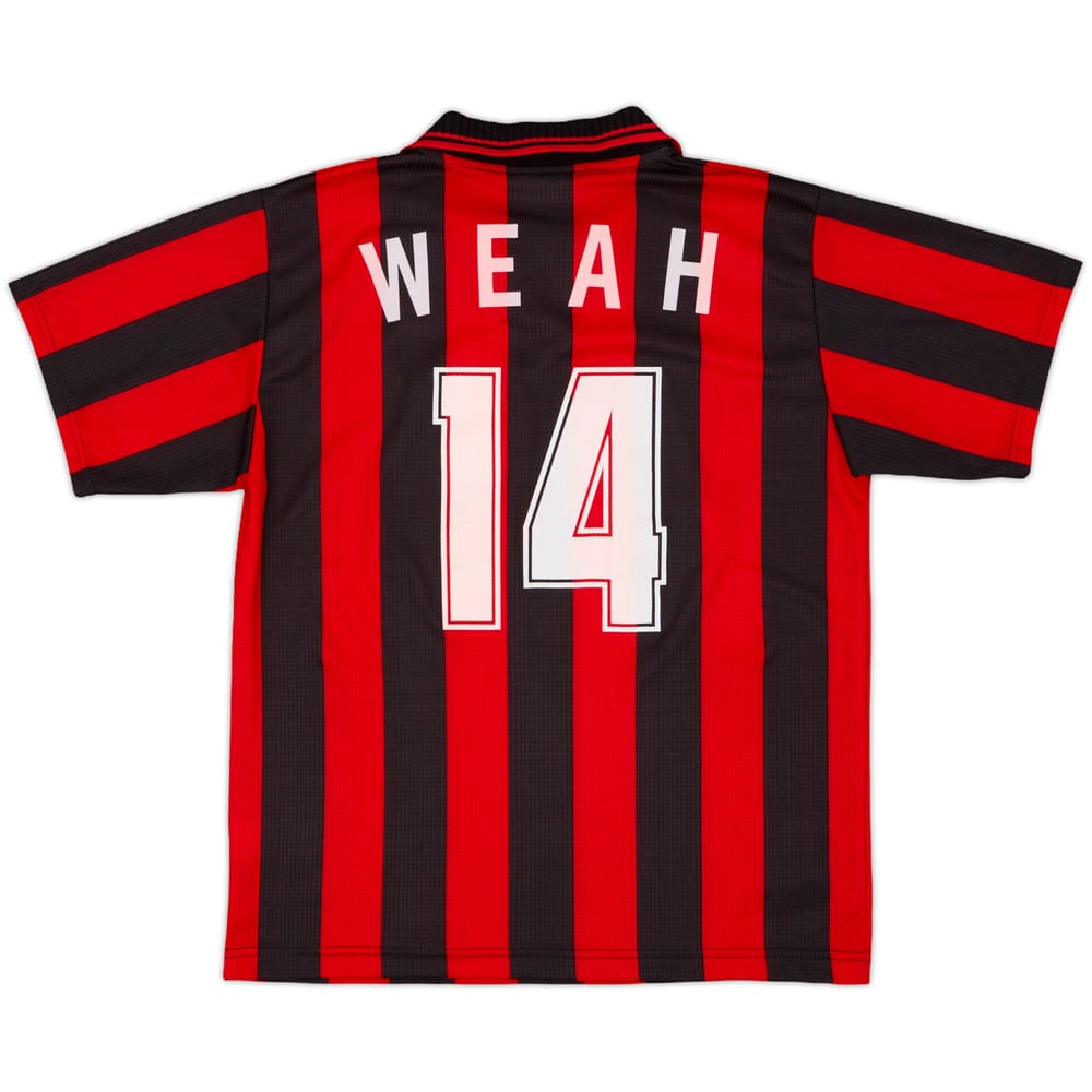 1996-97 AC Milan Home Shirt Weah #14 - 8/10 - (M)