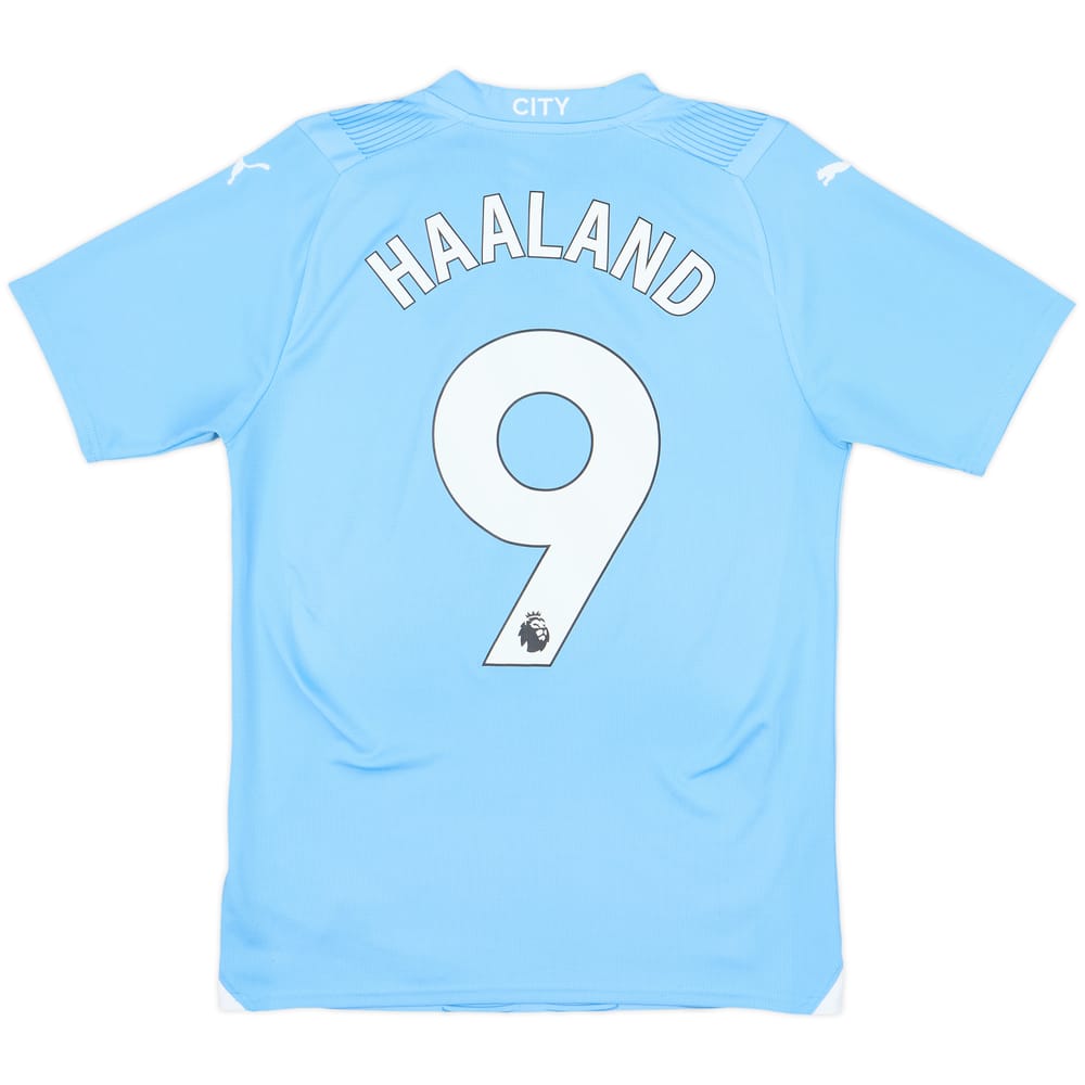 2023-24 Manchester City Home Shirt Haaland #9 - 8/10 - (S)