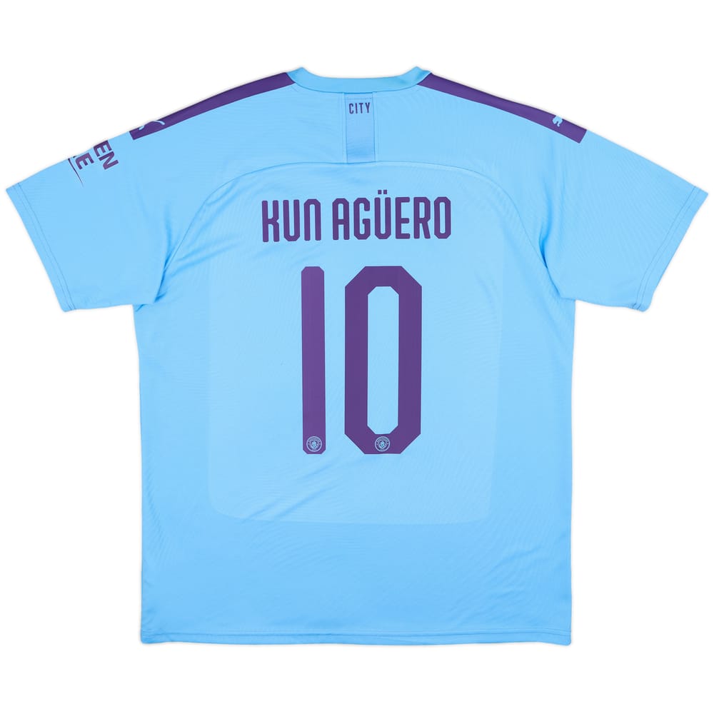 2019-20 Manchester City Home Shirt Kun Aguero #10 - 9/10 - (XL)