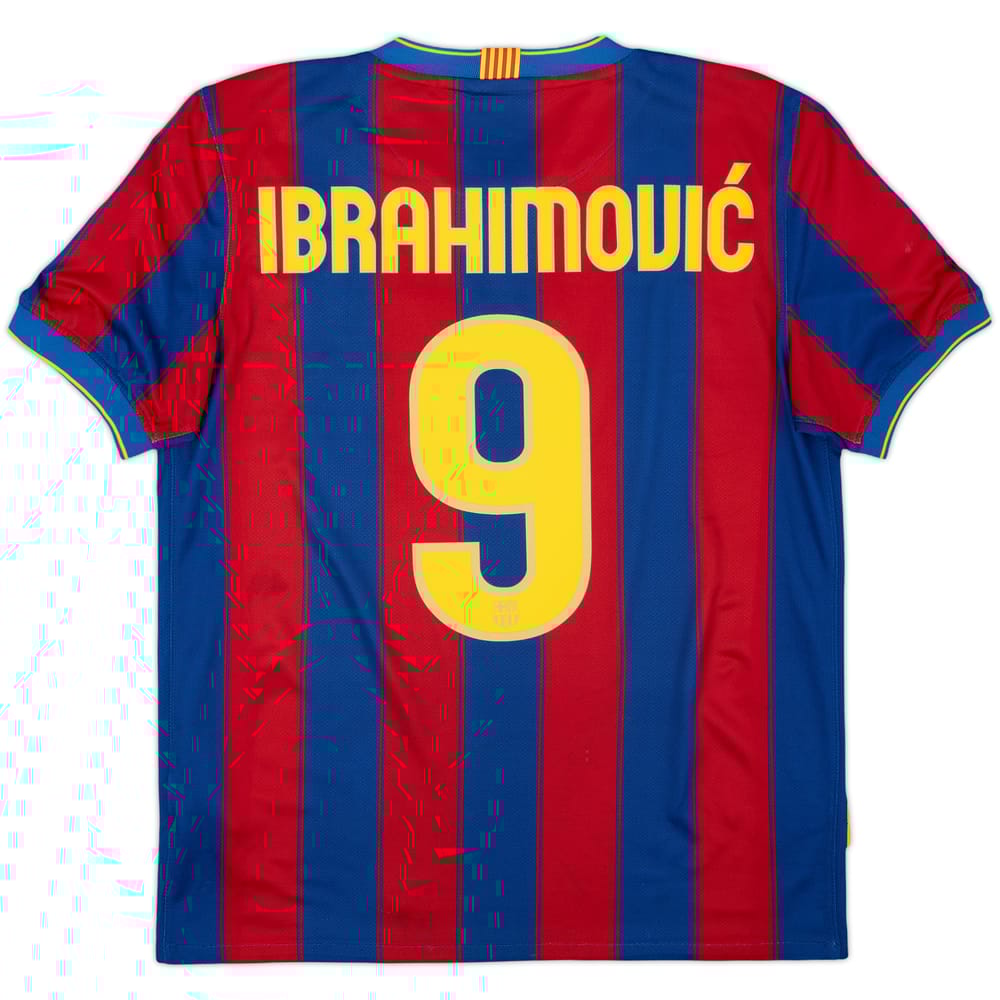 2009-10 Barcelona Home Shirt Ibrahimovic #9 - 5/10 - (M)