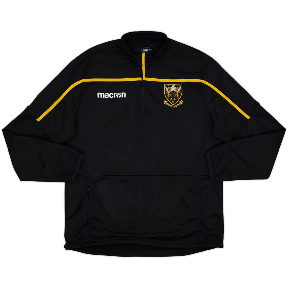 2016-17 Northampton Saints Macron 1/4 Zip Drill Top - 8/10 - (XXL)