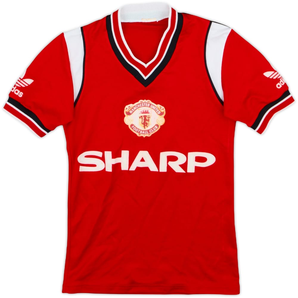 1984-86 Manchester United Home Shirt - 8/10 - (S.Boys)