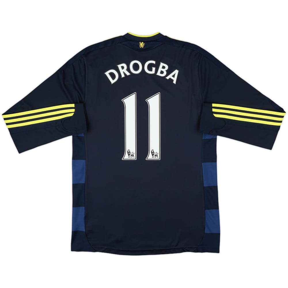 2009-10 Chelsea Away L/S Shirt Drogba #11 - 6/10 - (M)