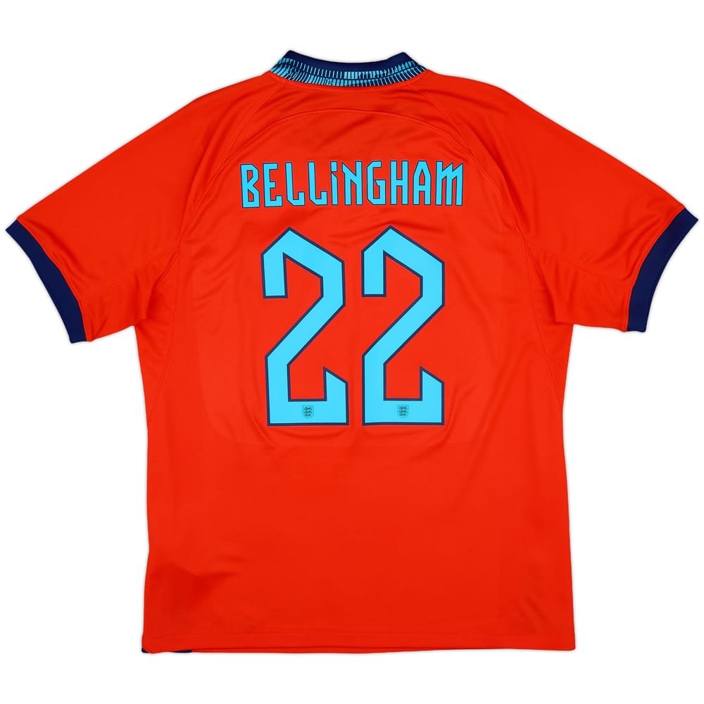 2022-23 England Away Shirt Bellingham #22 - 9/10 - (L)