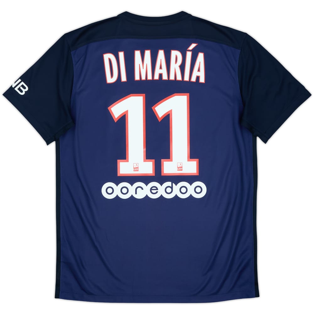 2015-16 Paris Saint-Germain Home Shirt Di Maria #11 - 8/10 - (M)