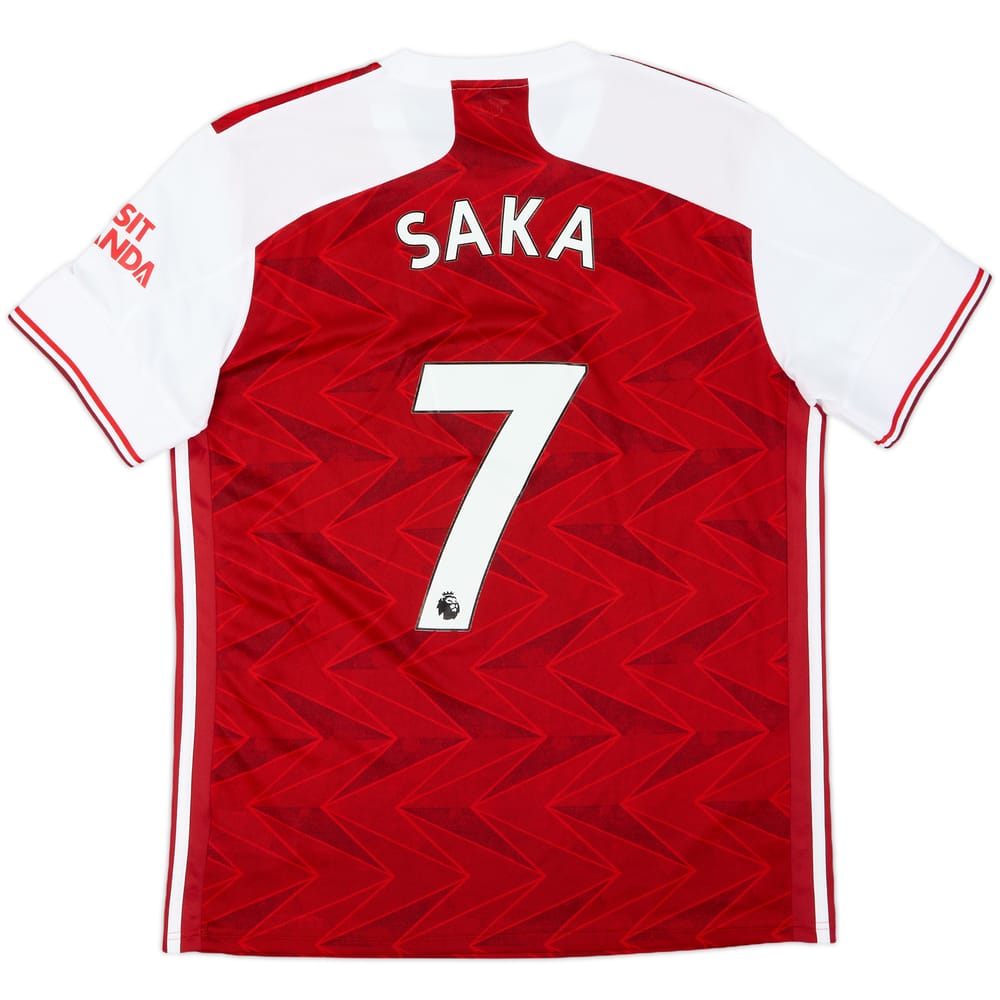 2020-21 Arsenal Home Shirt Saka #7 - 7/10 - (L)
