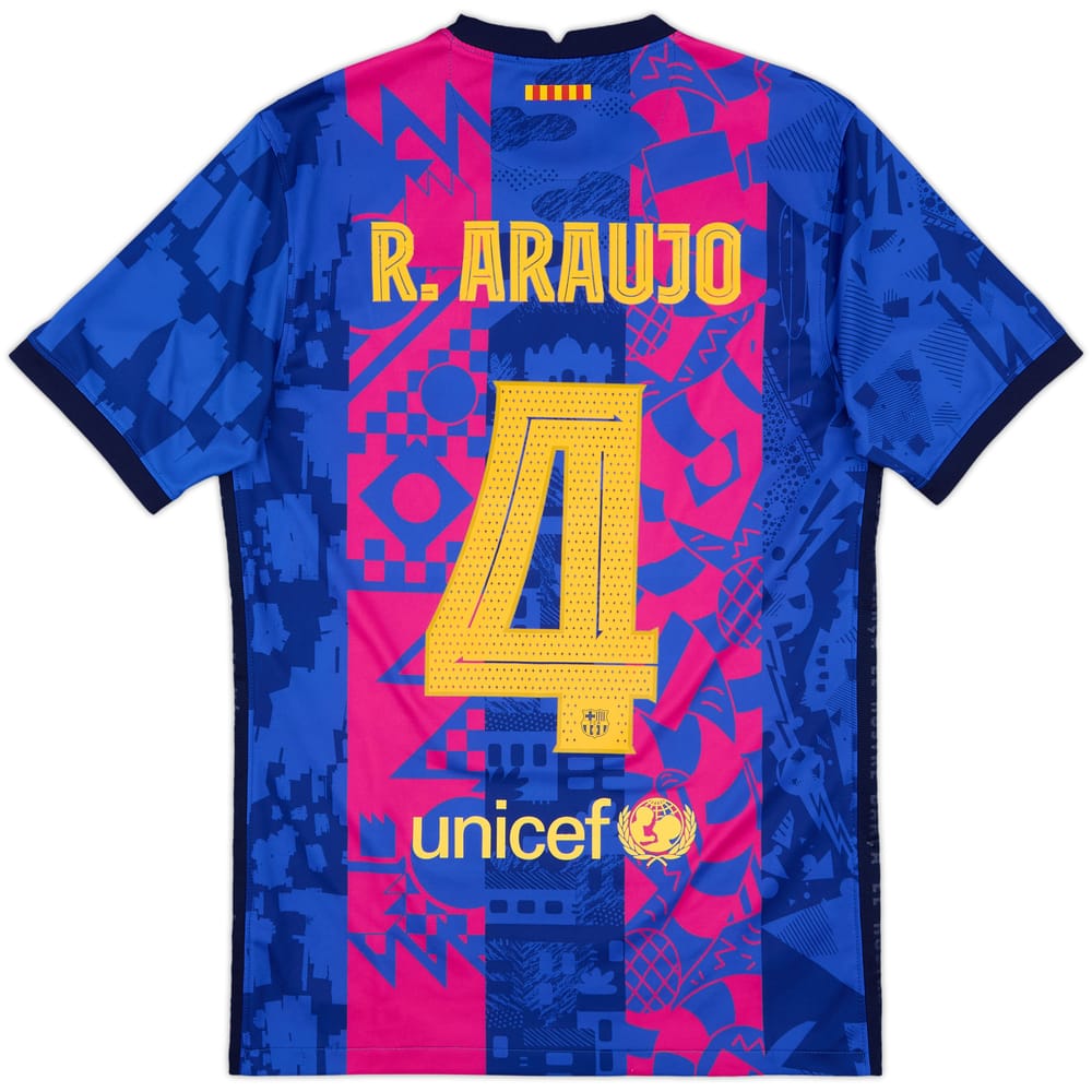2021-22 Barcelona Third Shirt R.Araujo #4 - 7/10 - (S)