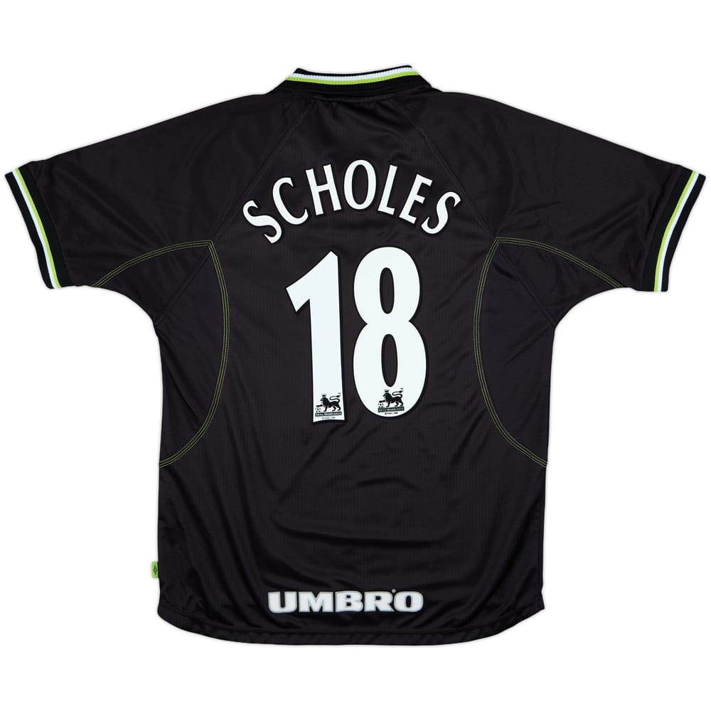 1998-99 Manchester United Third Shirt Scholes #18 - 8/10 - (L)
