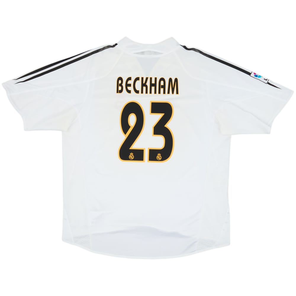 2004-05 Real Madrid Home Shirt Beckham #23 - 6/10 - (XL)
