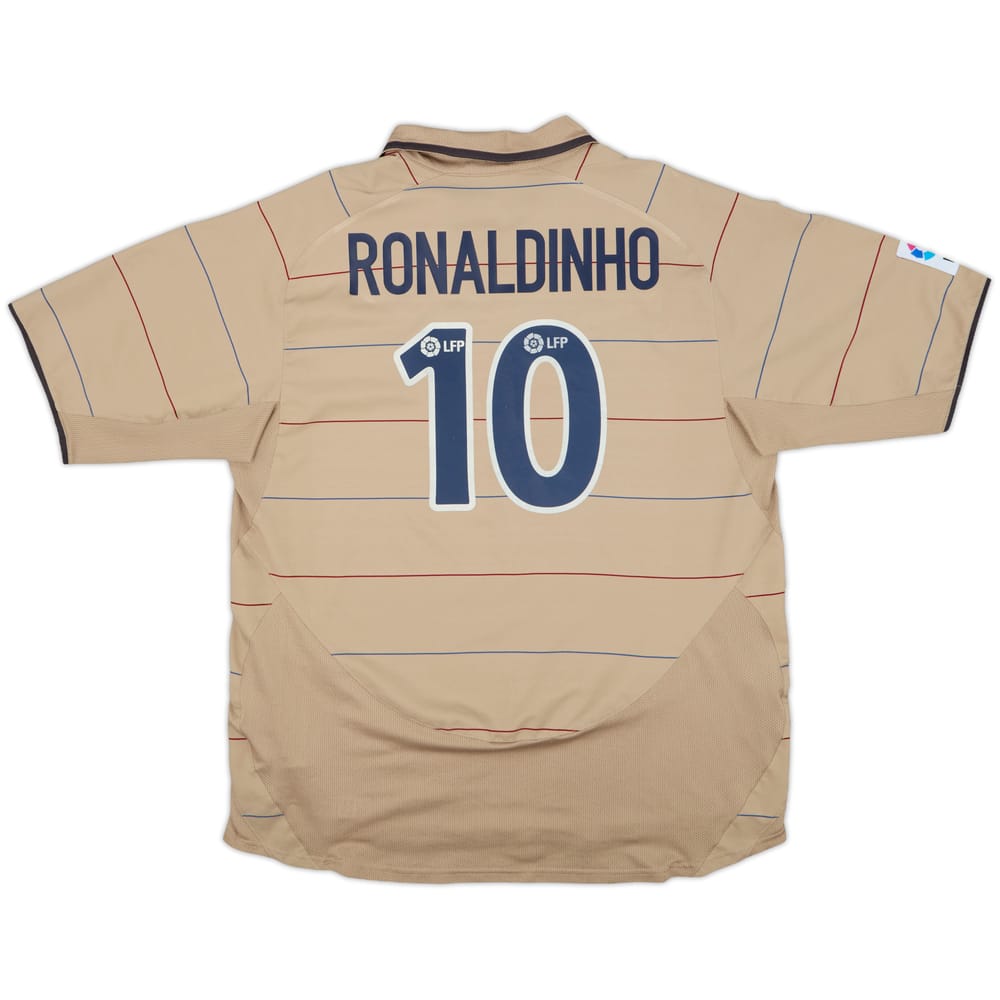 2003-05 Barcelona Away Shirt Ronaldinho #10 - 8/10 - (L)