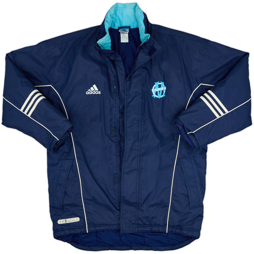 2000-01 Olympique Marseille adidas Padded Bench Coat - 4/10 - (M/L)