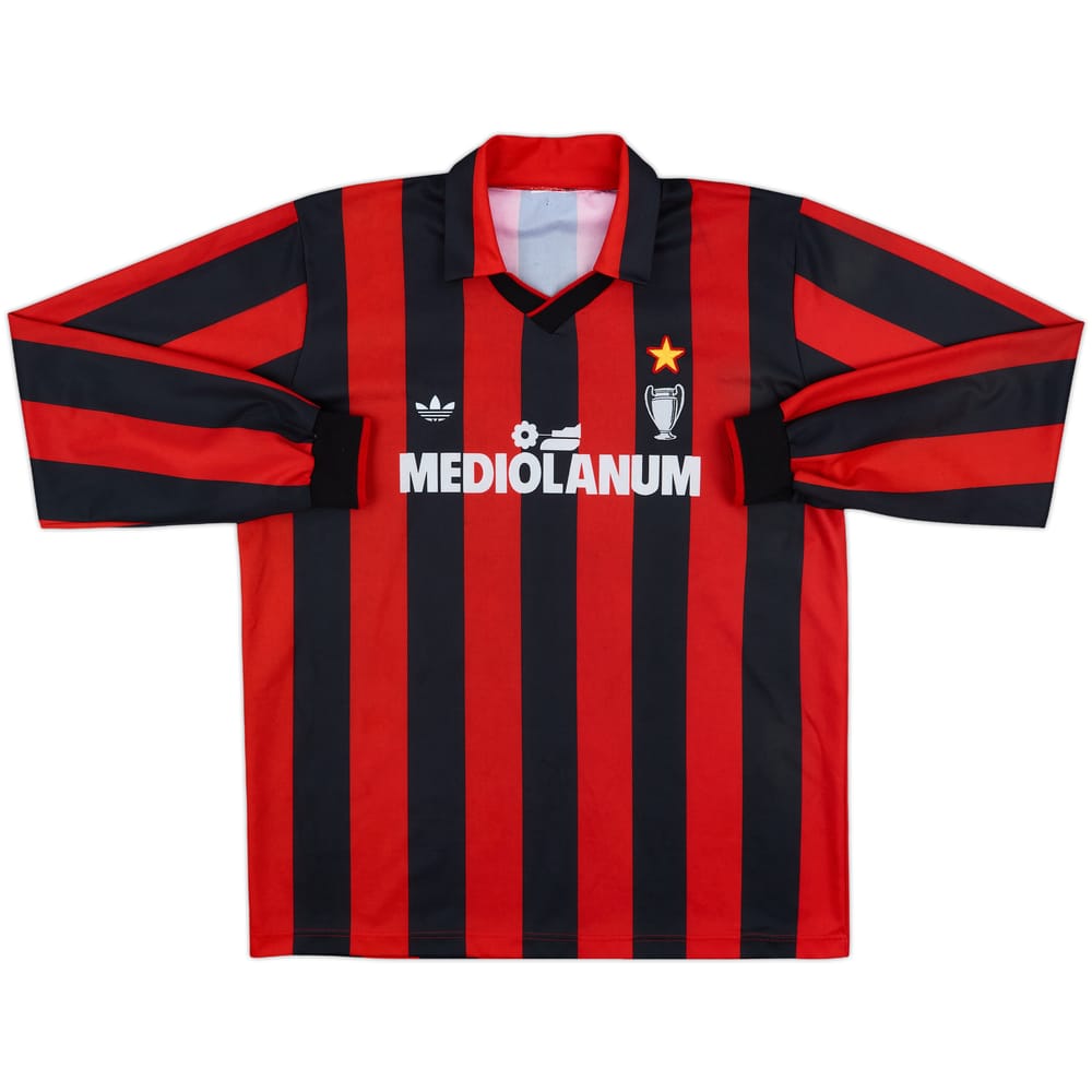 1990-91 AC Milan Home L/S Shirt #6 - 9/10 - (XL)