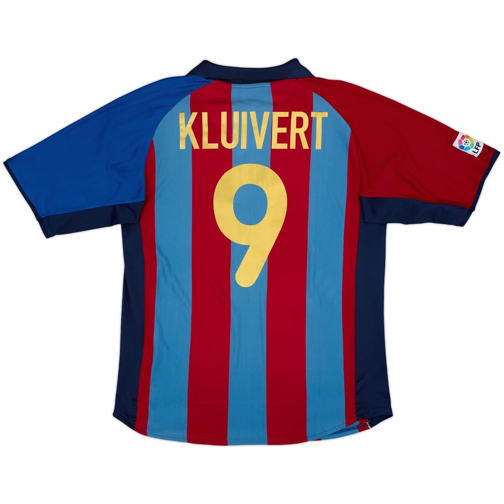 2001-02 Barcelona Home Shirt Kluivert #9 - 6/10 - (L)
