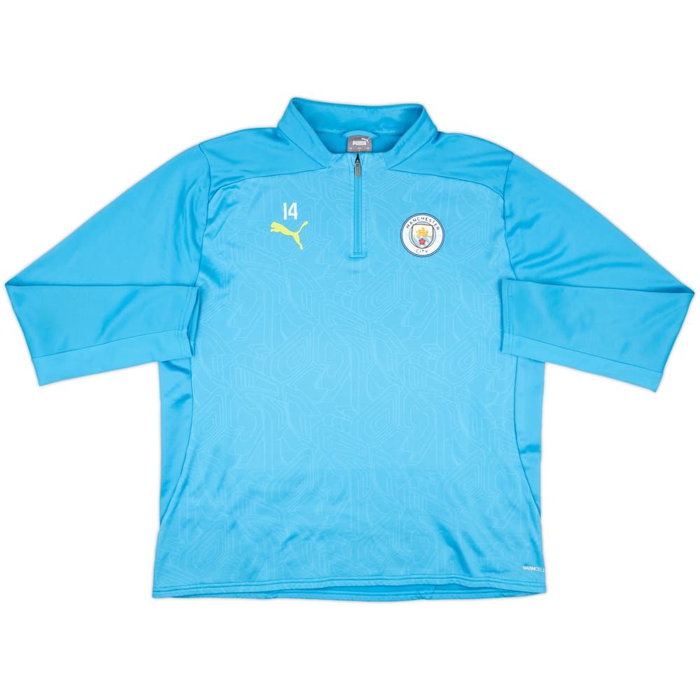 2024-25 Manchester City Player Issue Puma 1/4 Zip Training Top #14 - 9/10 - (L)