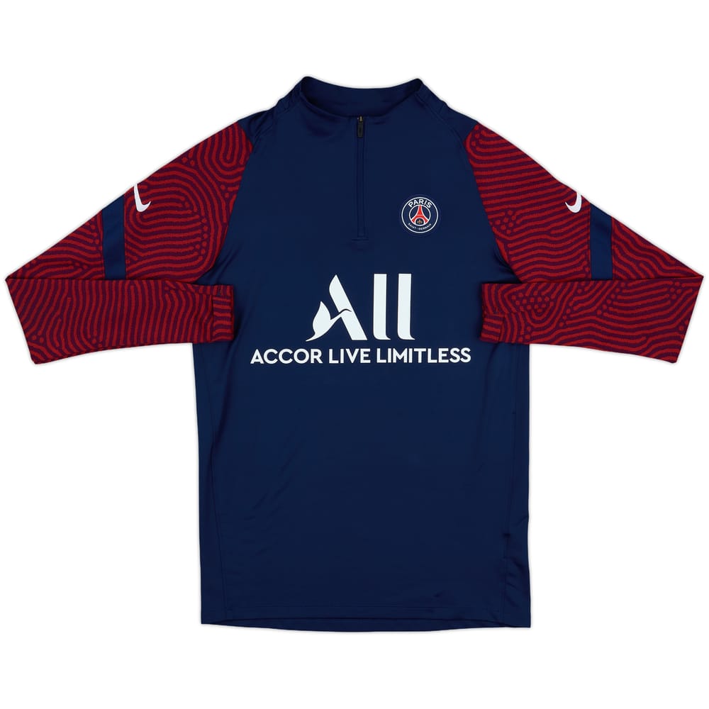 2020-21 Paris Saint-Germain Nike 1/4 Zip Training Top - 8/10 - (S)