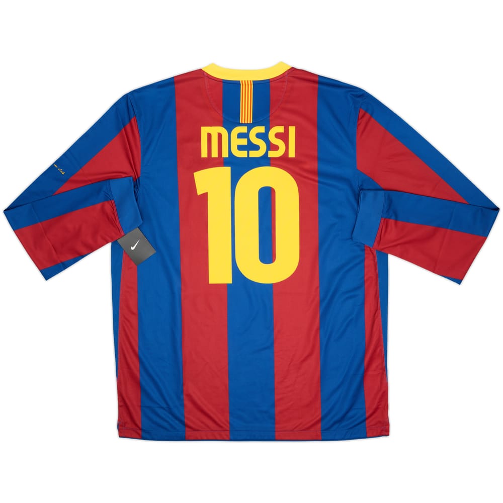 2010-11 Barcelona Player Issue Home L/S Shirt Messi #10 (XL)
