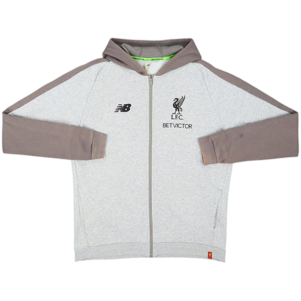 2018-19 Liverpool New Balance Hooded Track Jacket - 8/10 - (L)