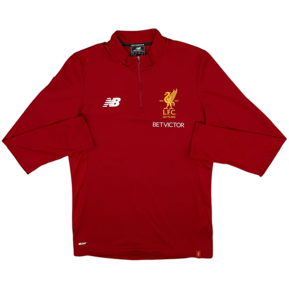 2017-18 Liverpool New Balance 1/4 Zip Drill Top - 9/10 - (M)