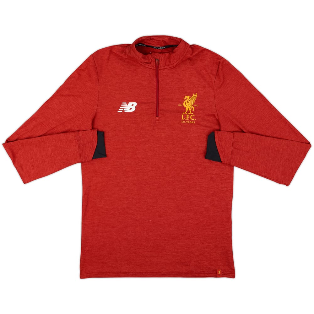 2017-18 Liverpool New Balance 1/4 Zip Drill Top - 8/10 - (S)