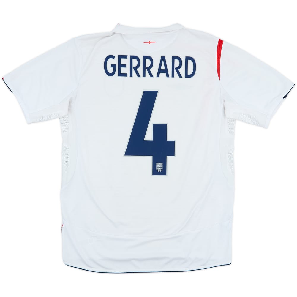 2005-07 England Home Shirt Gerrard #4 - 6/10 - (L)
