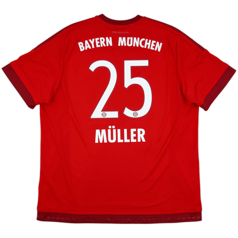 2015-16 Bayern Munich Home Shirt Muller #25 - 10/10 - (XXL)
