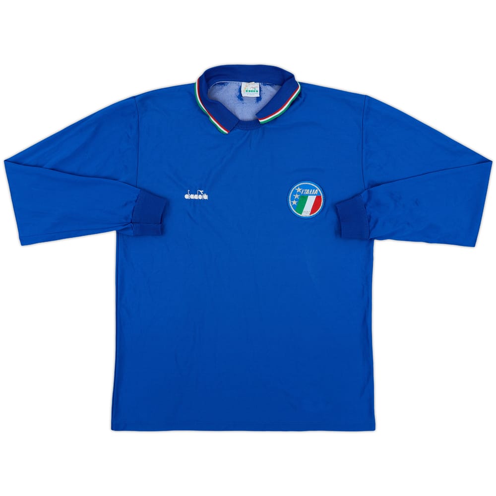 1986-88 Italy Home L/S Shirt - 8/10 - (M)