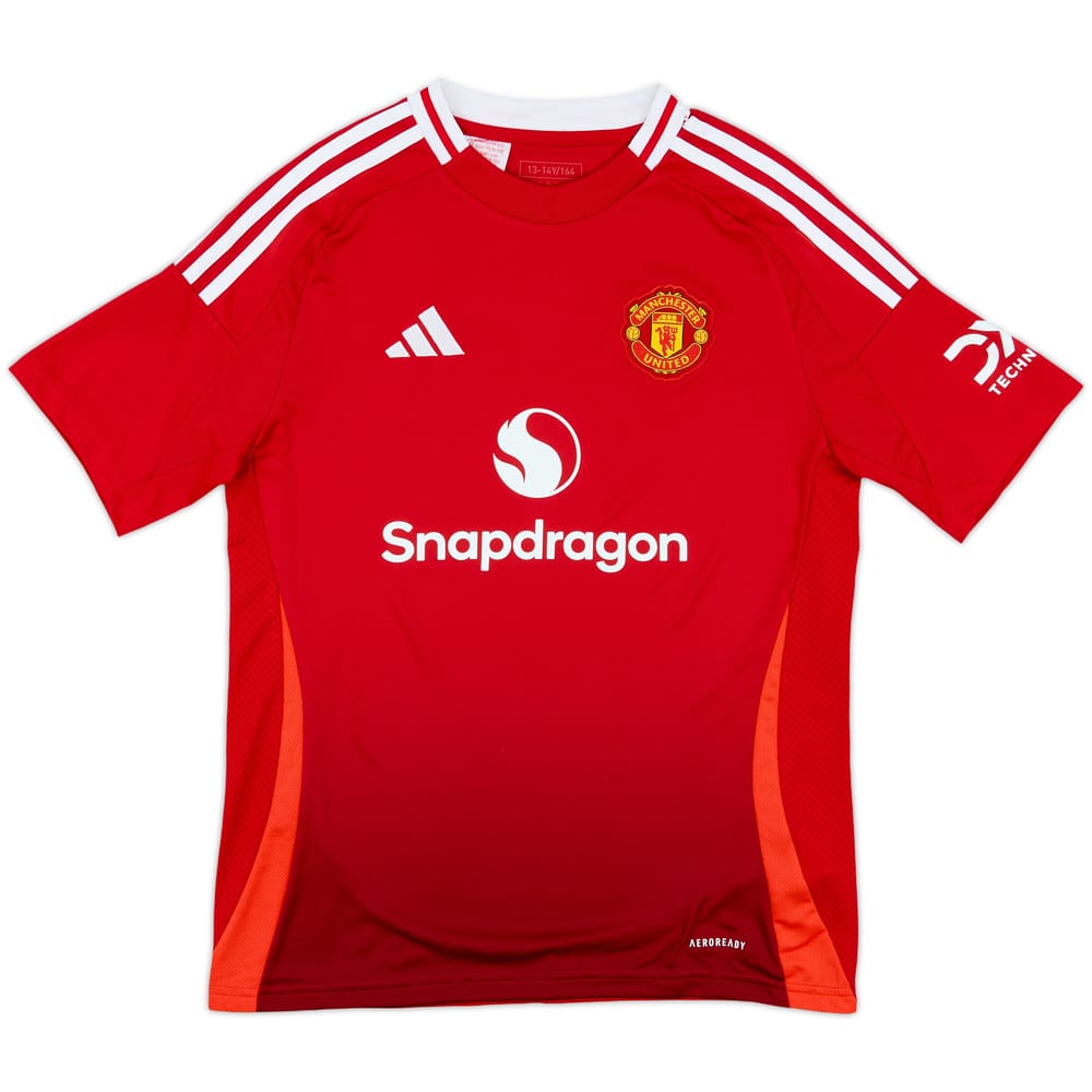 2024-25 Manchester United Home Shirt - 10/10 - (L.Boys)
