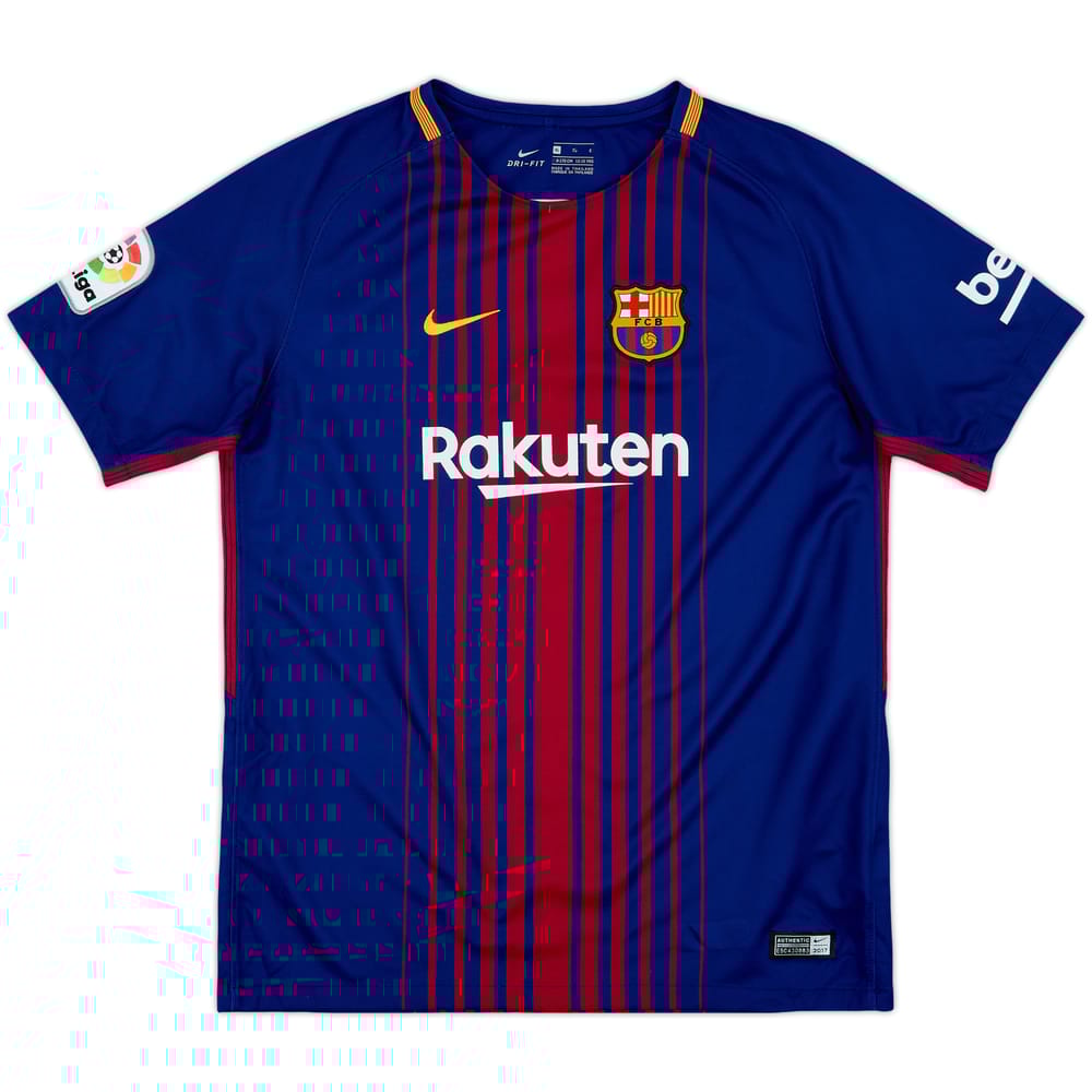 2017-18 Barcelona Home Shirt - 8/10 - (XL.Boys)