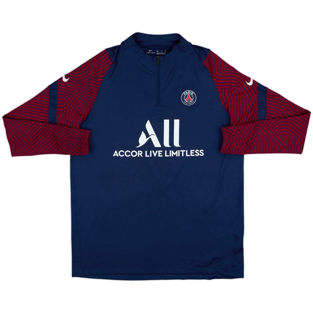 2020-21 Paris Saint-Germain Nike 1/4 Zip Training Top - 7/10 - (XL)