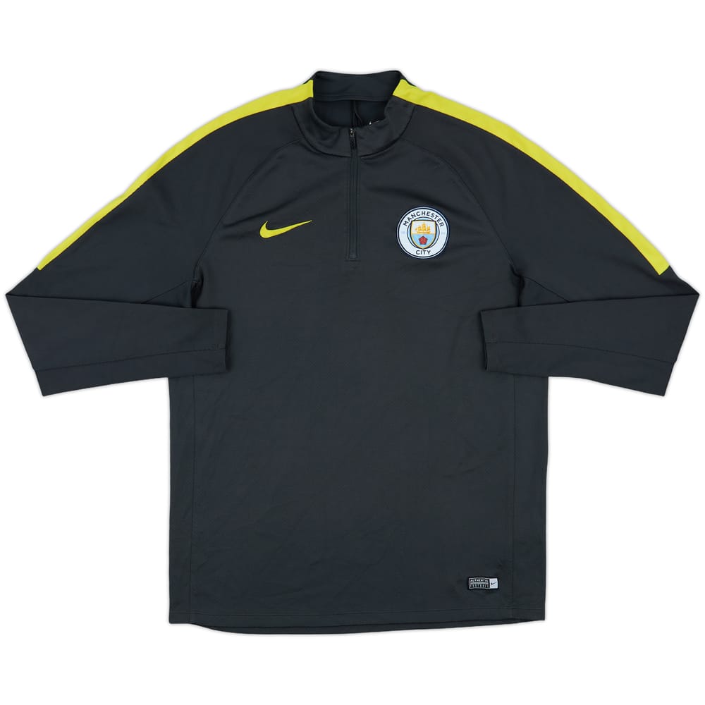 2016-17 Manchester City Nike 1/4 Zip Training Top - 8/10 - (L)