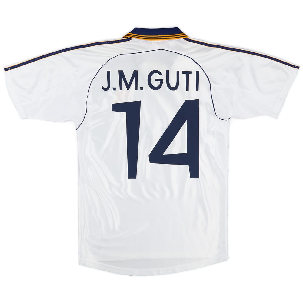 1998-00 Real Madrid Home Shirt J.M.Guti #14 - 8/10 - (S)