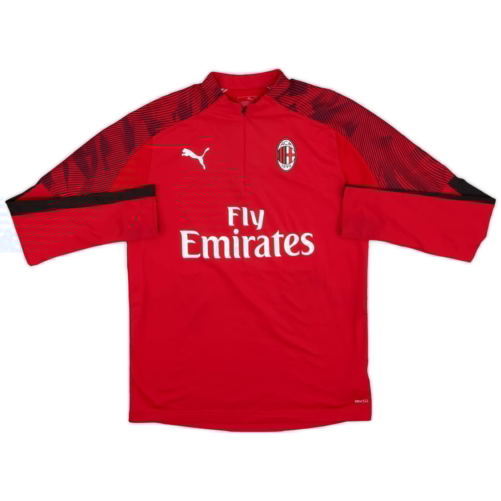 2019-20 AC Milan Puma 1/4 Zip Drill Top - 9/10 - (XL.Boys)