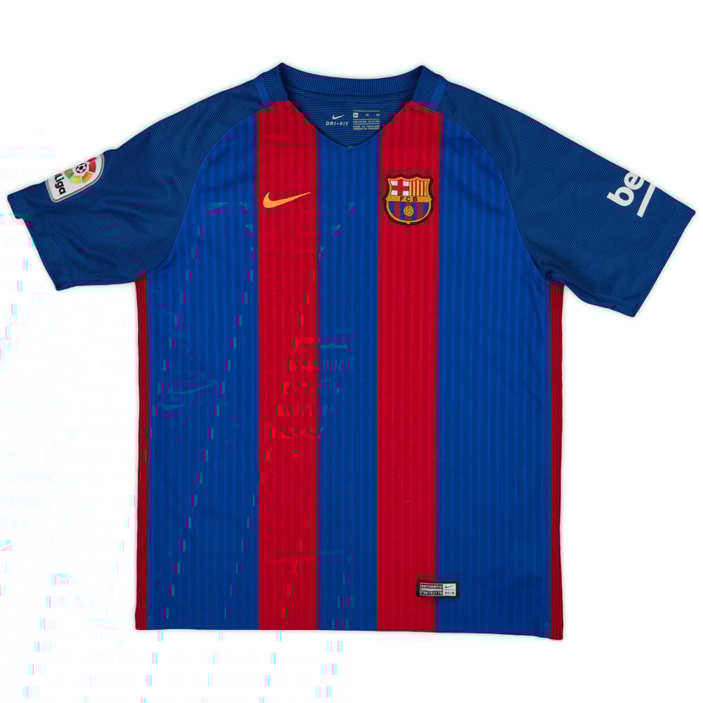 2016-17 Barcelona Home Shirt - 8/10 - (XL.Boys)