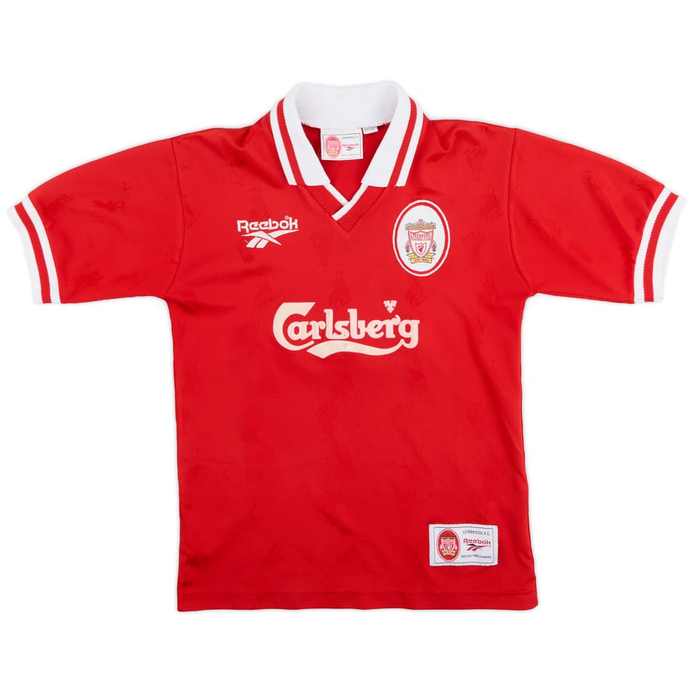 1996-98 Liverpool Home Shirt - 6/10 - (L.Boys)