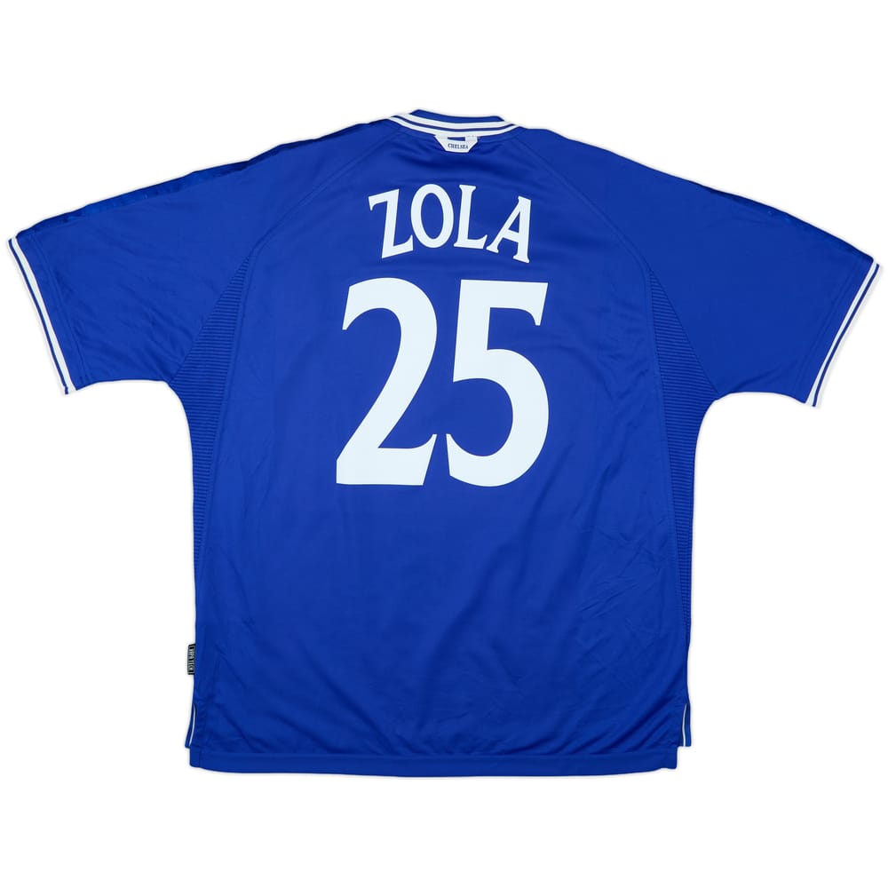 1999-01 Chelsea Home Shirt Zola #25 - 7/10 - (XXL)
