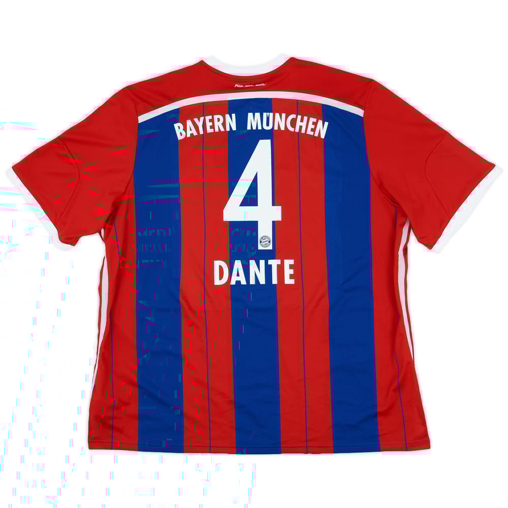2014-15 Bayern Munich Home Shirt Dante #4 - 8/10 - (3XL)