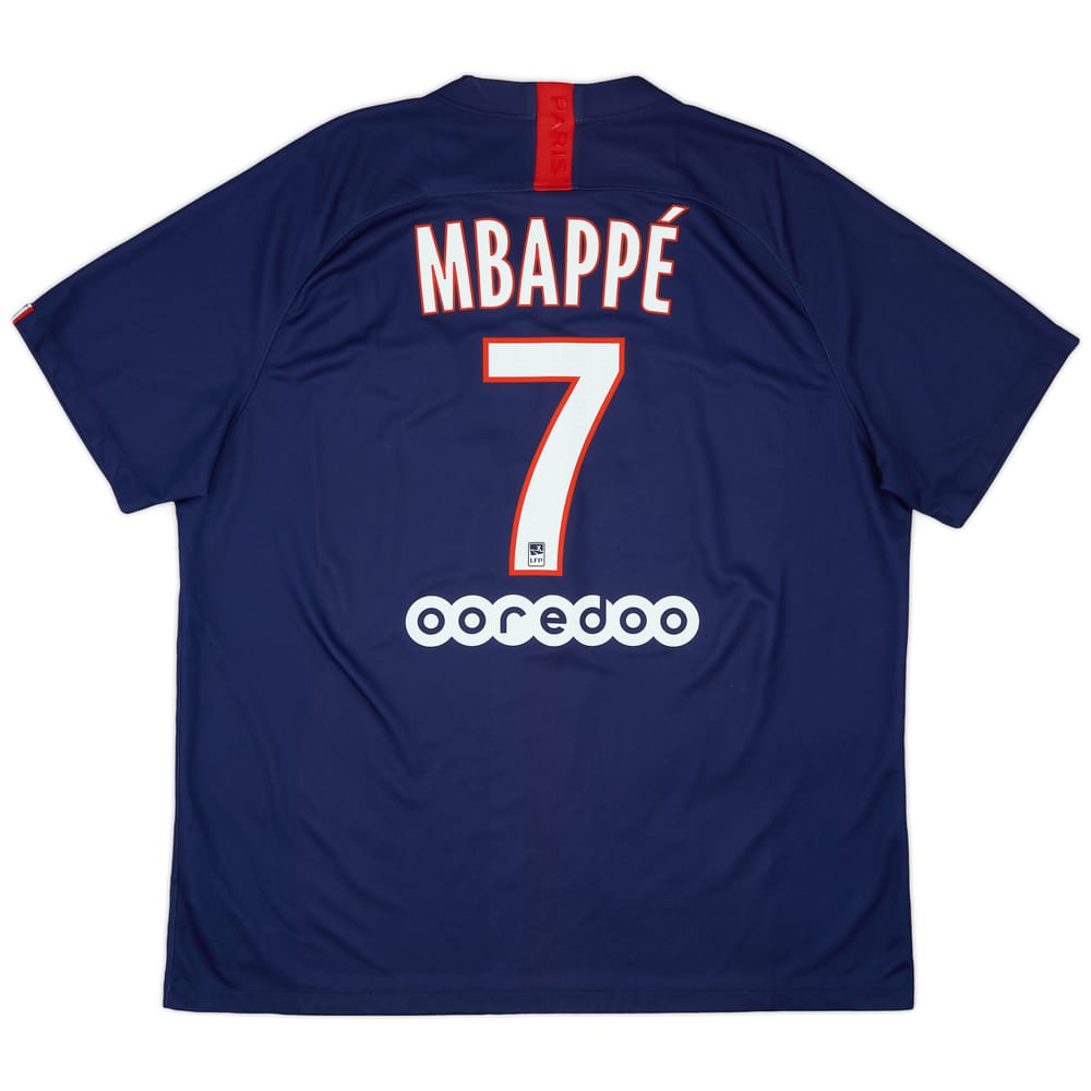 2019-20 Paris Saint-Germain Home Shirt Mbappe #7 - 8/10 - (XXL)