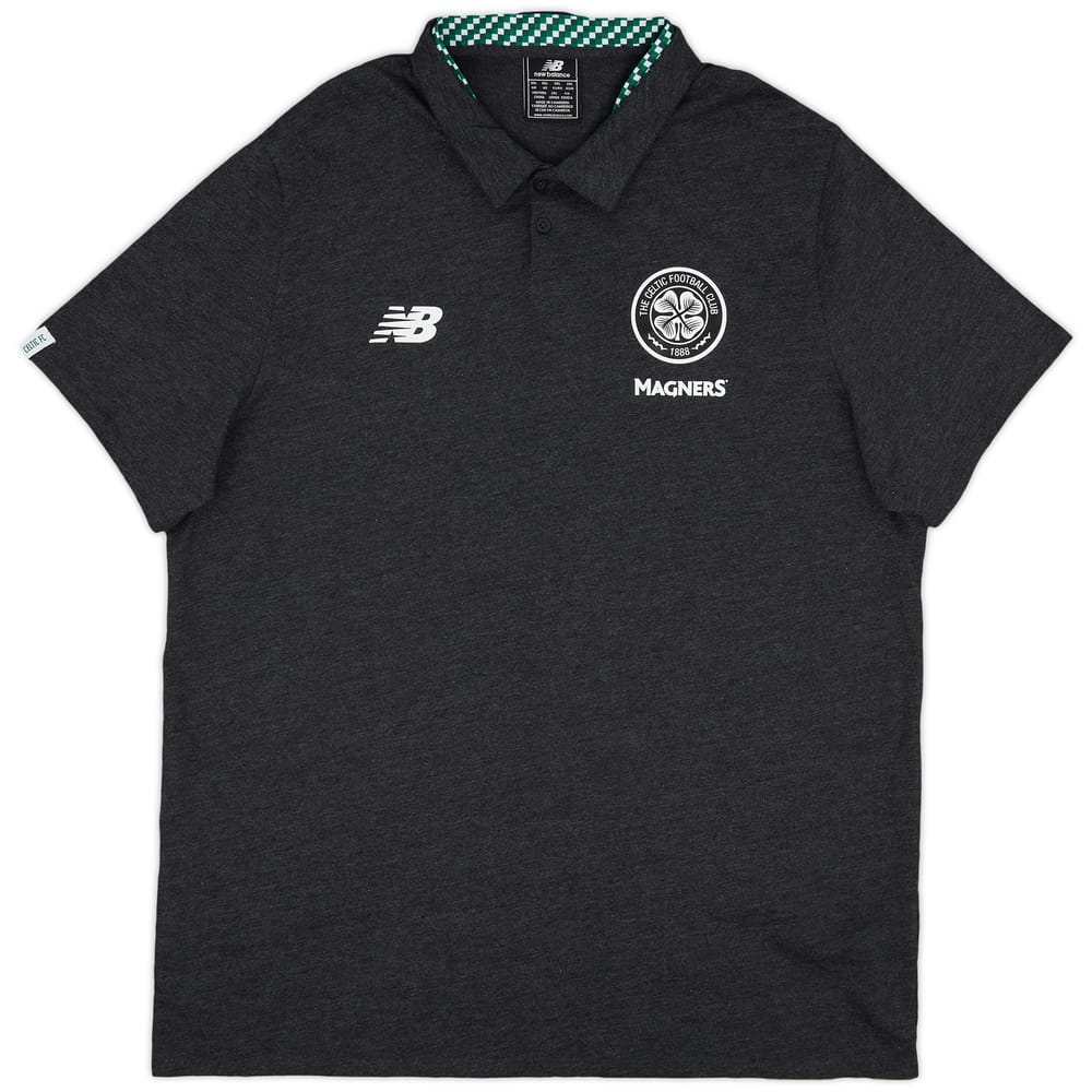 2017-18 Celtic New Balance Polo Shirt - 9/10 - (XXL)