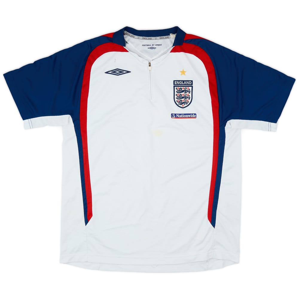 2004-06 England Umbro 1/4 Zip Polo Shirt - 6/10 - (M)
