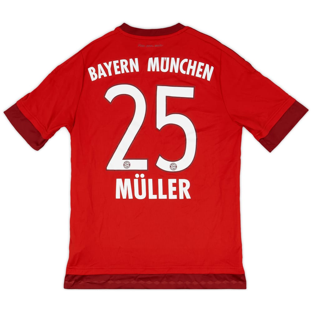 2015-16 Bayern Munich Home Shirt Muller #25 - 9/10 - (XL.Boys)
