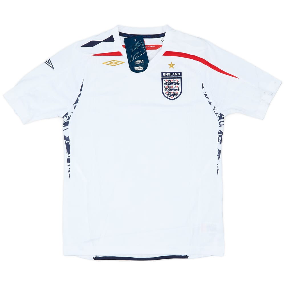 2007-09 England Home Shirt (L.Boys)