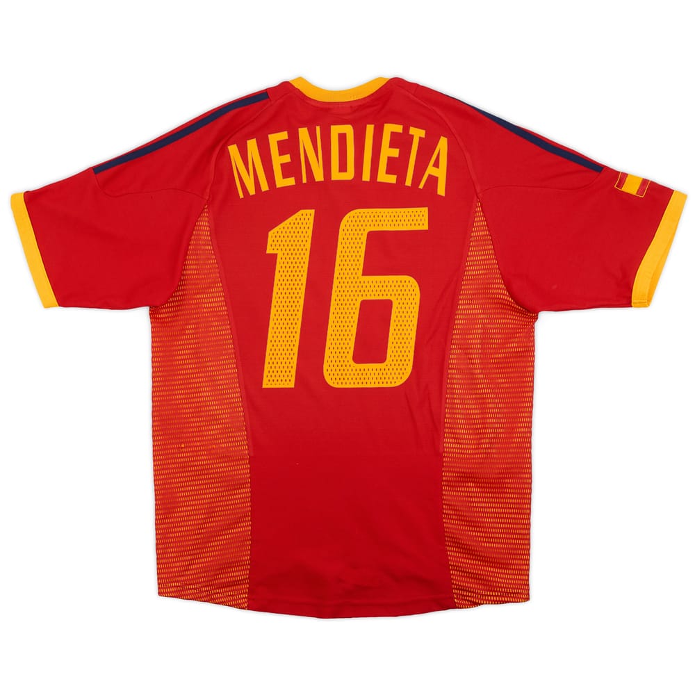 2002-04 Spain Home Shirt Mendieta #16 - 8/10 - (M)