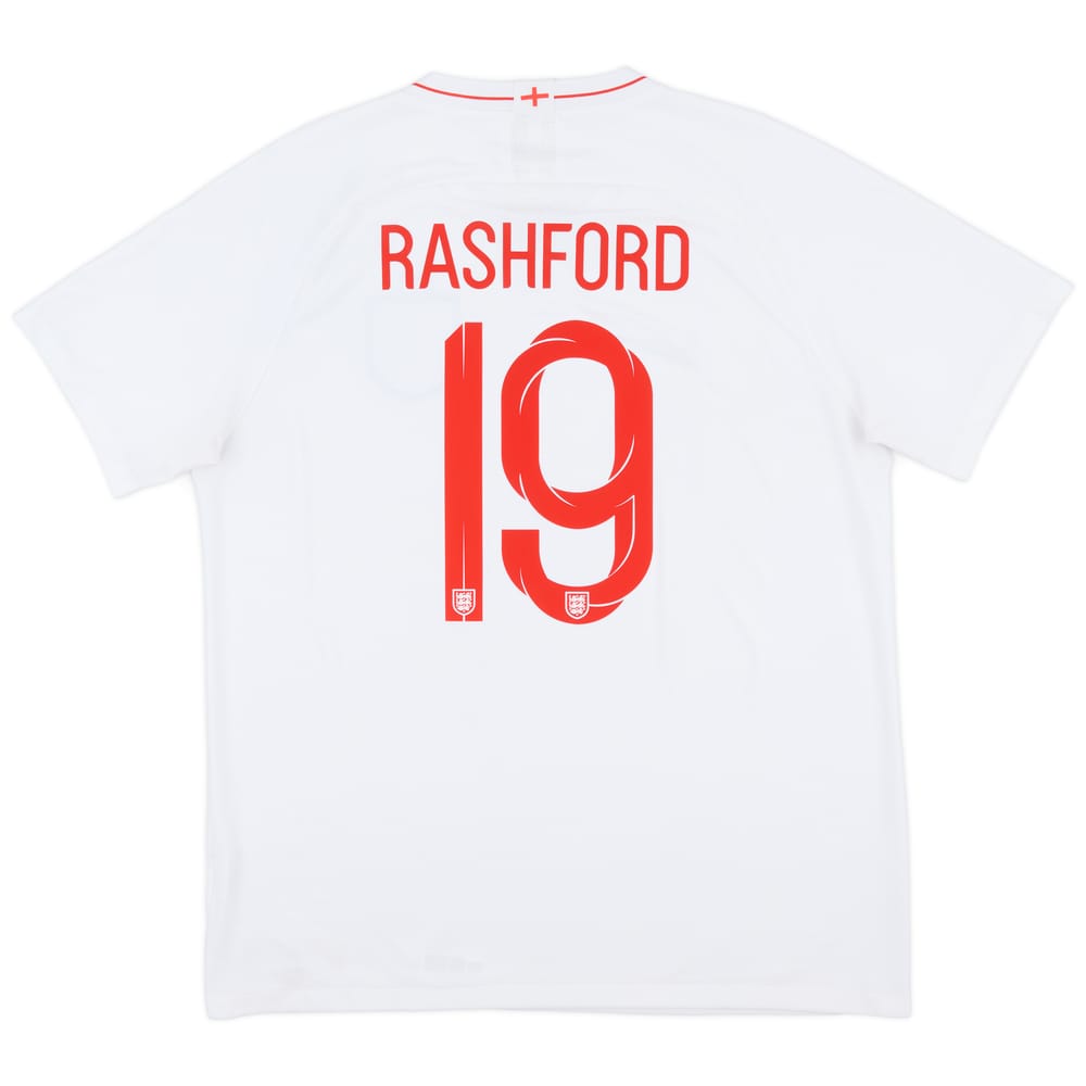 2018-19 England Home Shirt Rashford #19 - 7/10 - (XL)